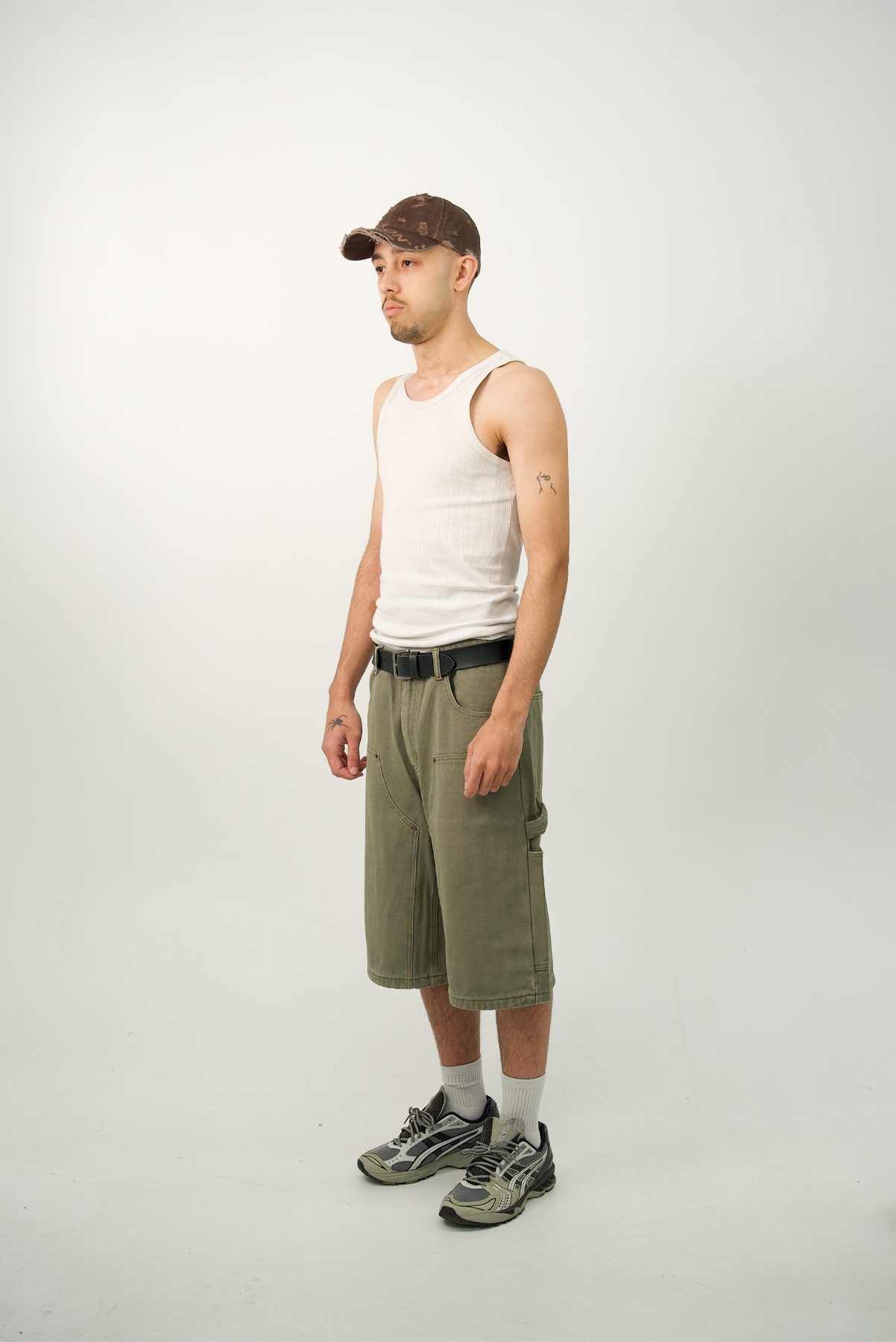 VINTAGE DOUBLE KNEE JORT - MOSS
