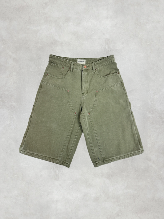 VINTAGE DOUBLE KNEE JORT - MOSS