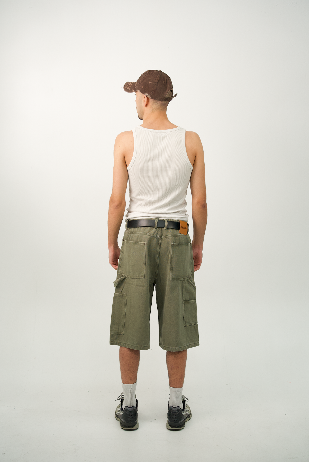 VINTAGE DOUBLE KNEE JORT - MOSS